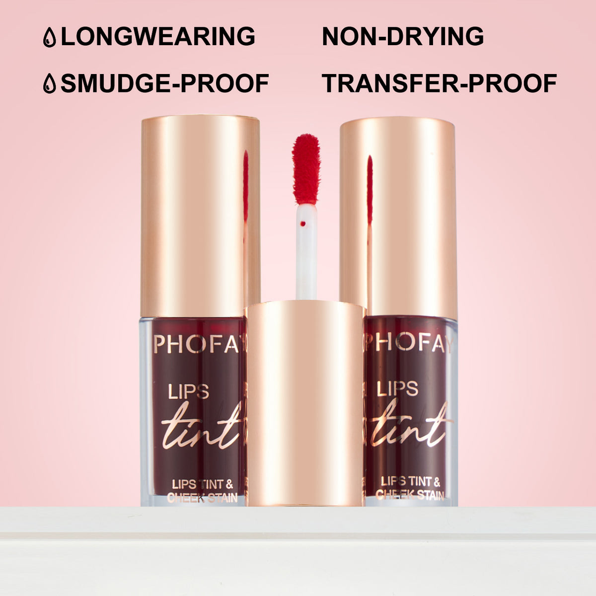 PHOFAY Lip Tint - Long-Lasting Lightweight Stain for Natural Color