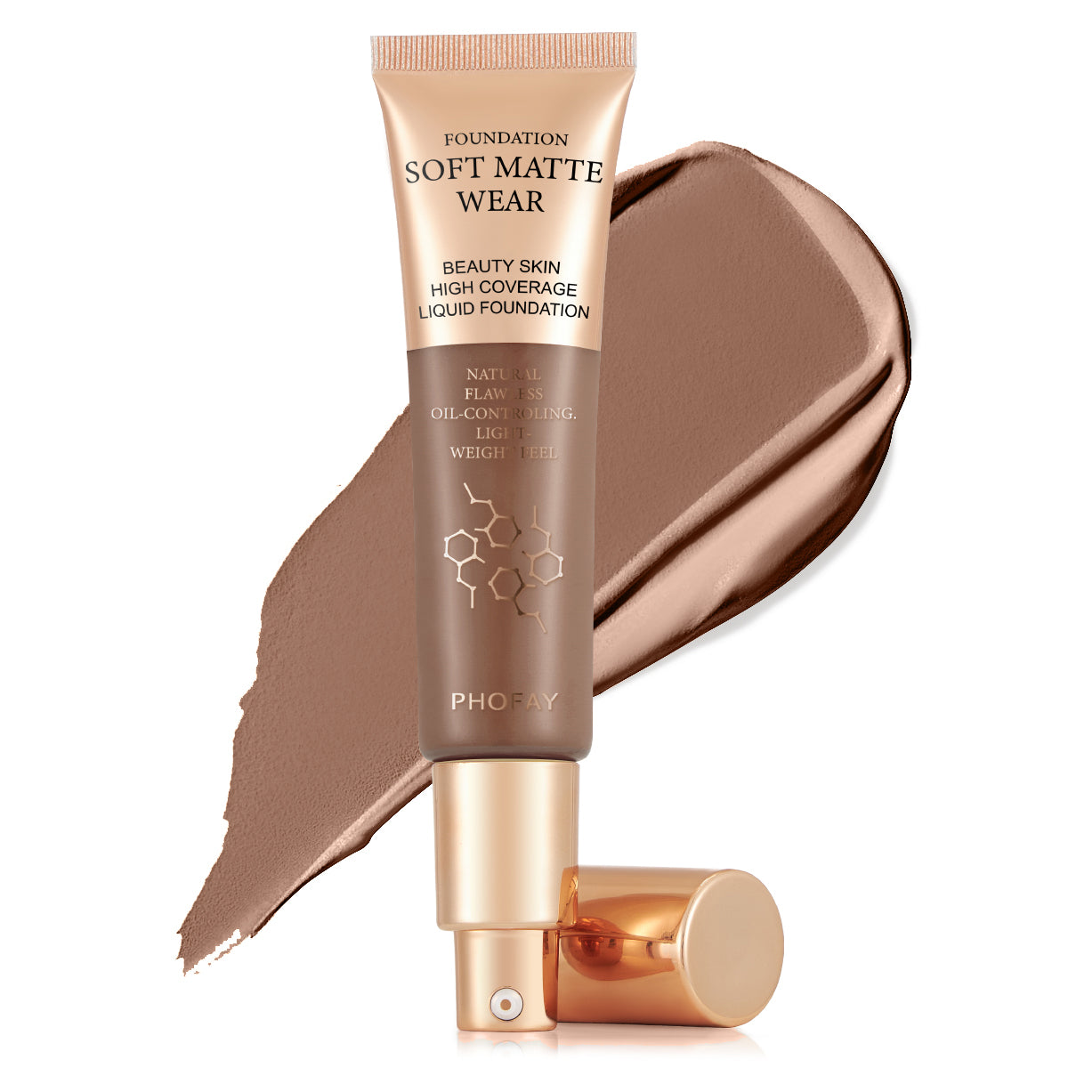 PHOFAY Full Coverage Foundation - Long-Lasting Flawless Liquid Foundation