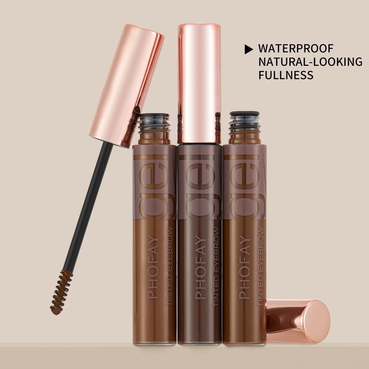 PHOFAY Tinted Eyebrow Gel - Long-Lasting Waterproof Brow Gel