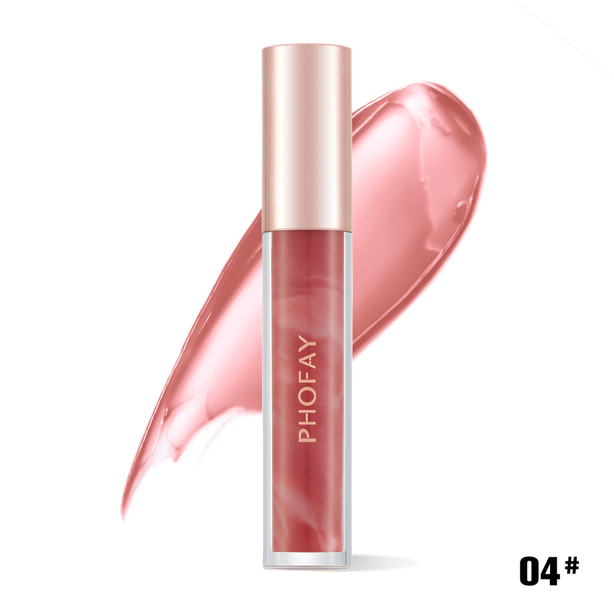 PHOFAY Rose Blooming Hydrating Lip Gloss - Moisturizing High-Shine Lip Color