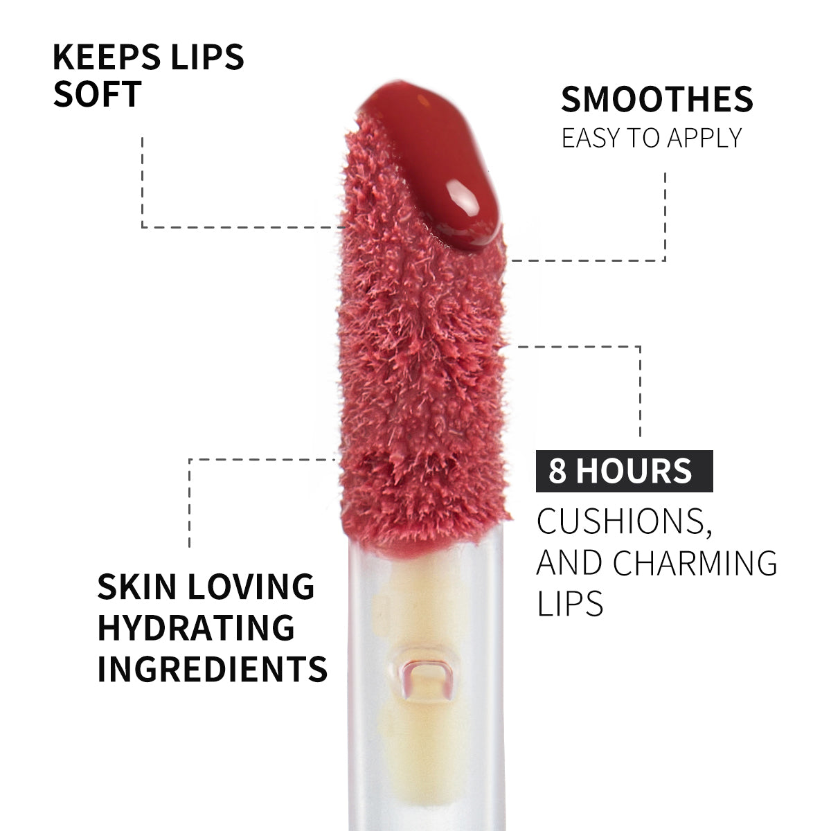 PHOFAY Rose Blooming Hydrating Lip Gloss - Moisturizing High-Shine Lip Color