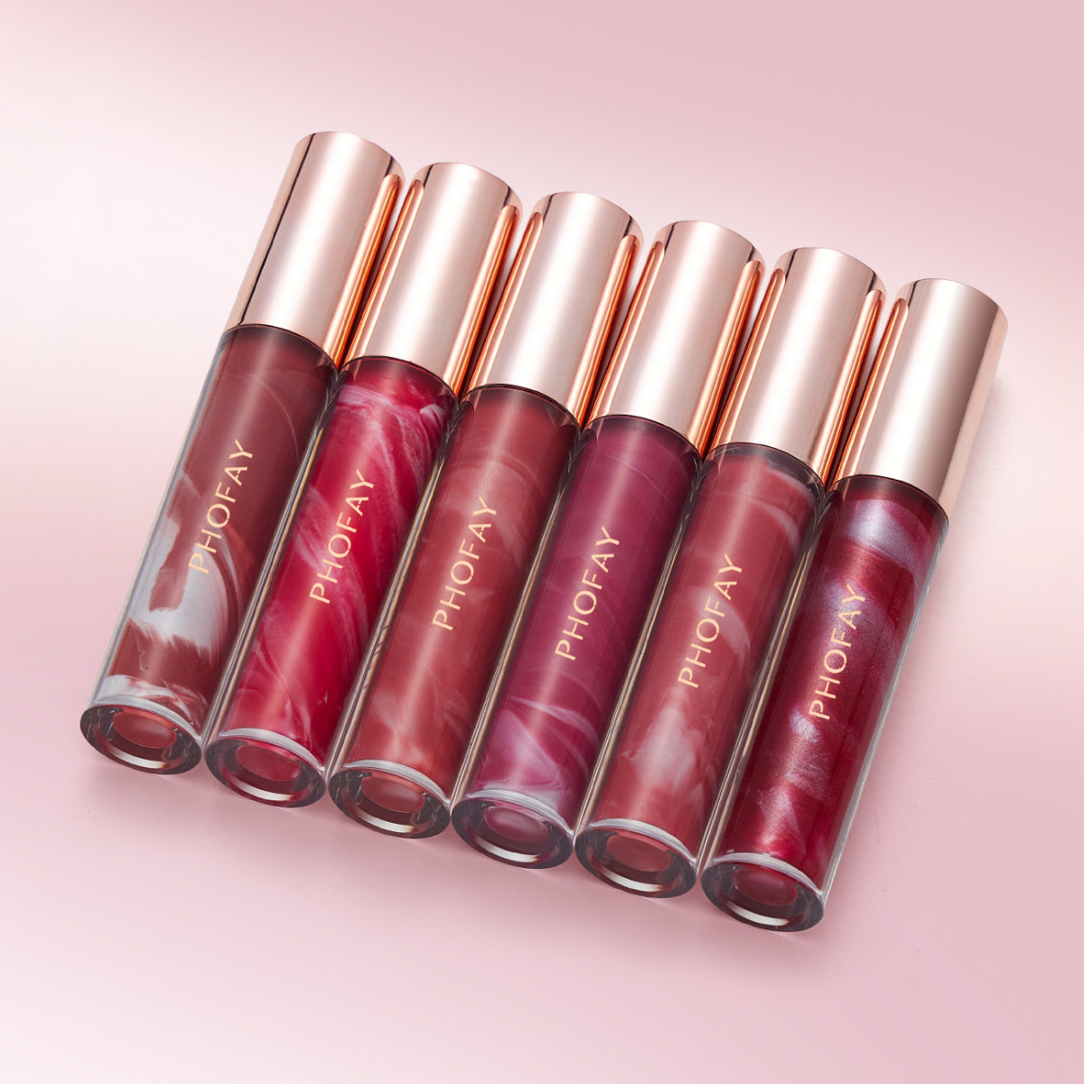 PHOFAY Rose Blooming Hydrating Lip Gloss - Moisturizing High-Shine Lip Color