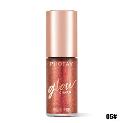 PHOFAY Moisturizing Shimmer Lip Gloss - Hydrating High-Shine Lip Color