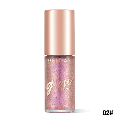 PHOFAY Moisturizing Shimmer Lip Gloss - Hydrating High-Shine Lip Color