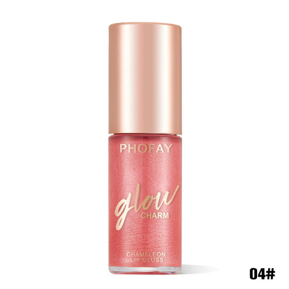 PHOFAY Moisturizing Shimmer Lip Gloss - Hydrating High-Shine Lip Color