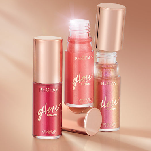PHOFAY Moisturizing Shimmer Lip Gloss - Hydrating High-Shine Lip Color