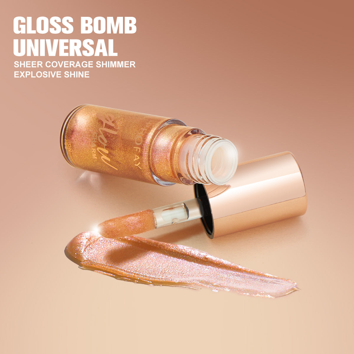 PHOFAY Moisturizing Shimmer Lip Gloss - Hydrating High-Shine Lip Color