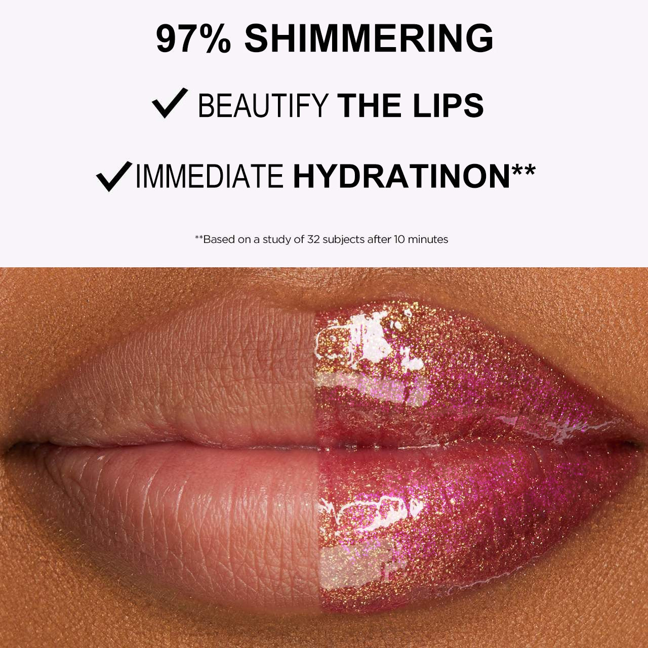 PHOFAY Moisturizing Shimmer Lip Gloss - Hydrating High-Shine Lip Color