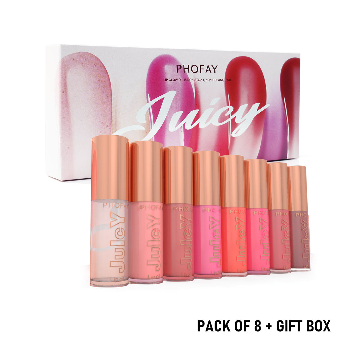 PHOFAY Juicy Lip Oil Set - Hydrating Glossy Lip Oil Collection
