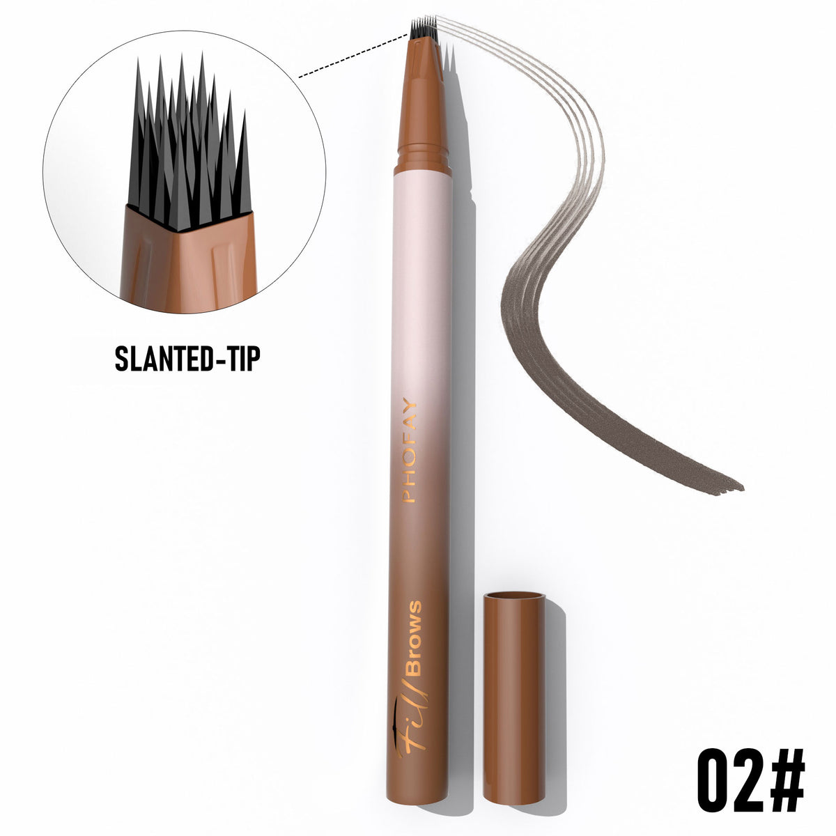 PHOFAY Waterproof Eyebrow Pencil - Long-Lasting Smudge-Proof Brow Definer