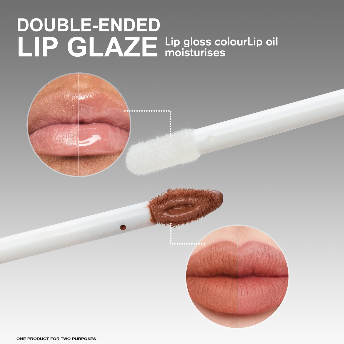Double Head Non-Stick Lip Gloss - Long-Lasting 2-in-1 Lip Color