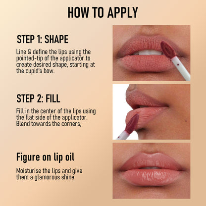 Double Head Non-Stick Lip Gloss - Long-Lasting 2-in-1 Lip Color