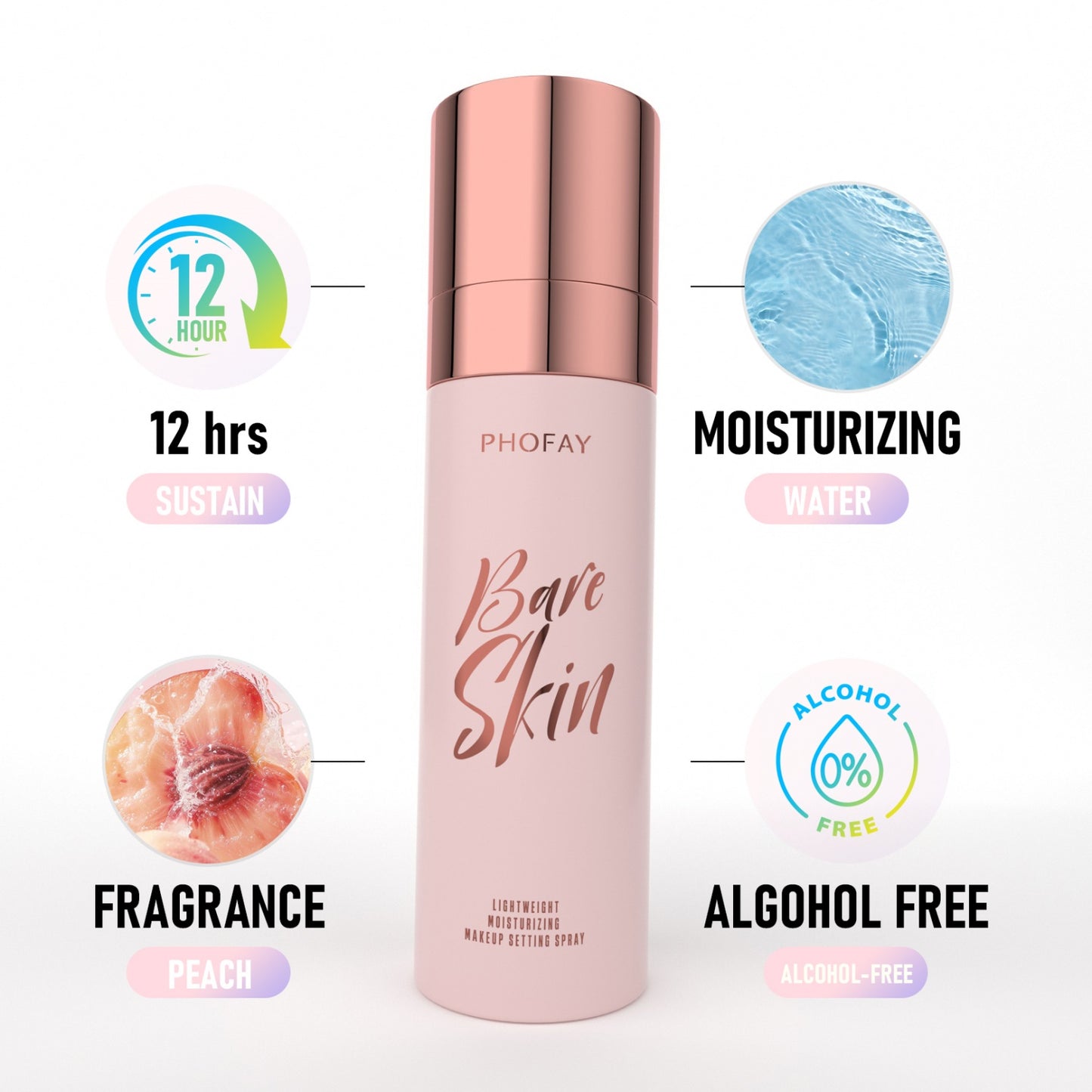 PHOFAY Moisturizing Setting Spray - Long-Lasting Makeup Finishing Spray
