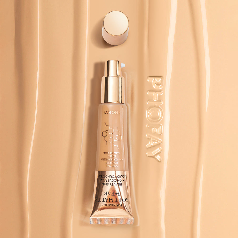 PHOFAY Full Coverage Foundation - Long-Lasting Flawless Liquid Foundation