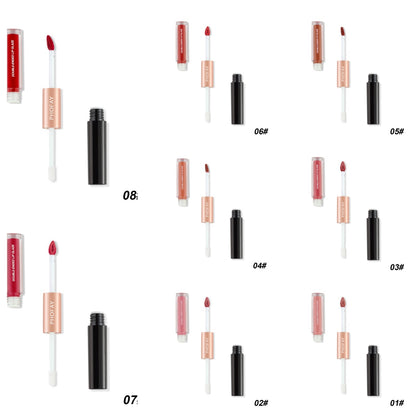 Double Head Non-Stick Lip Gloss - Long-Lasting 2-in-1 Lip Color