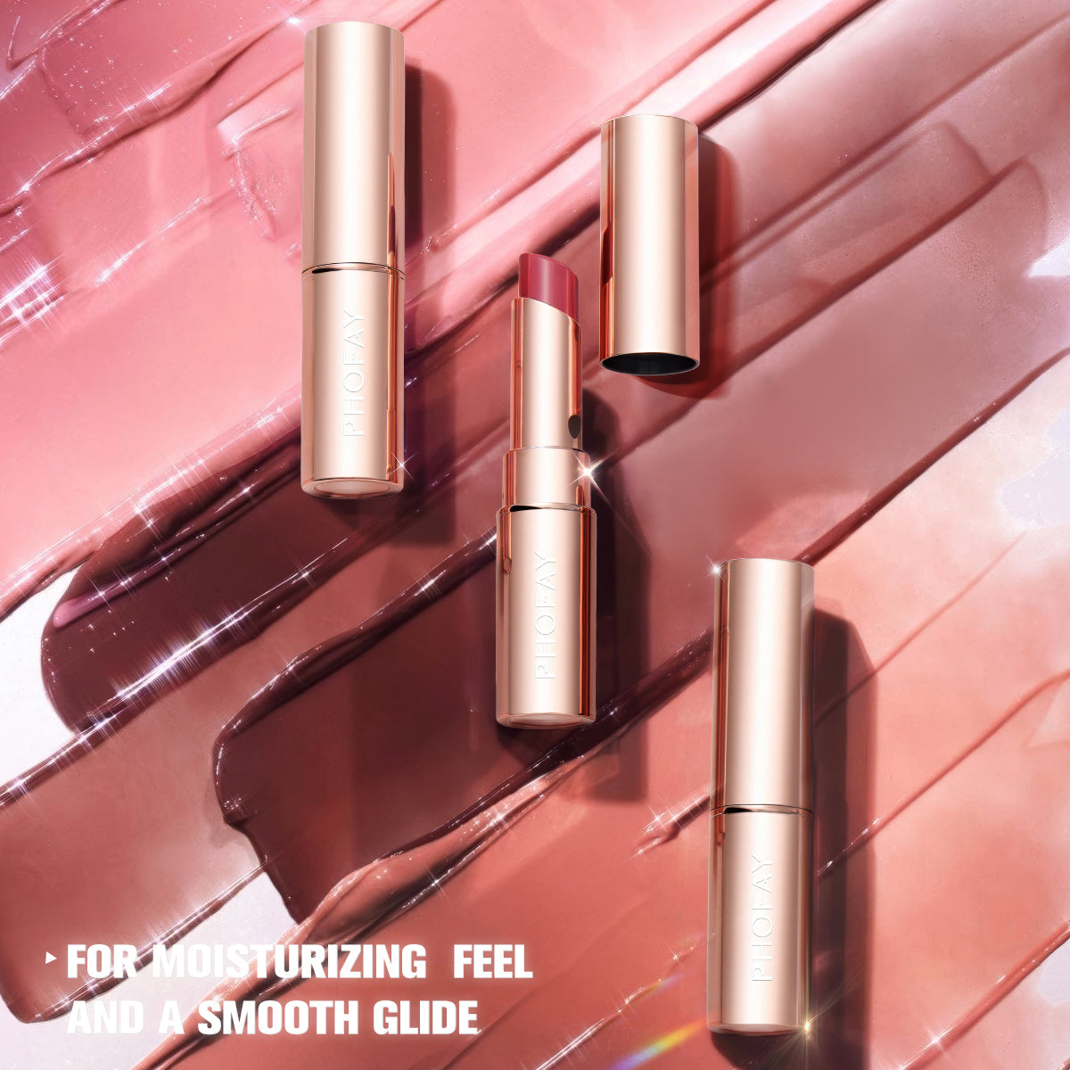 PHOFAY Moisturizing Lipstick - Hydrating Long-Lasting Creamy Lip Color